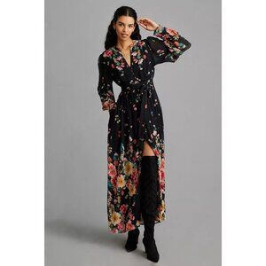 Anthropologie NWT Forever That Girl Vivienne Floral Maxi Dress Size XS Retro 70s